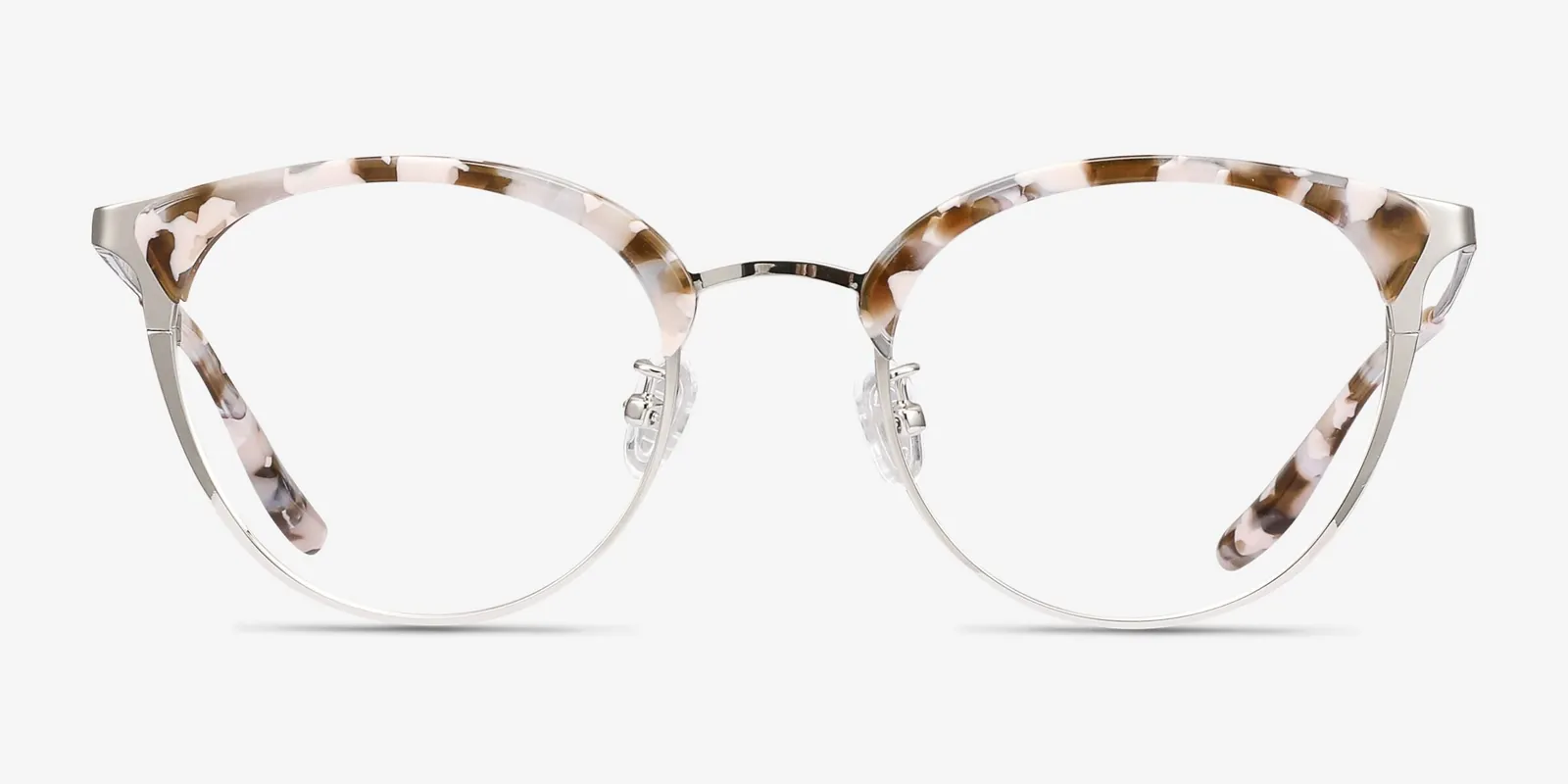 Sahar in Cream Tortoise & Silver, front view