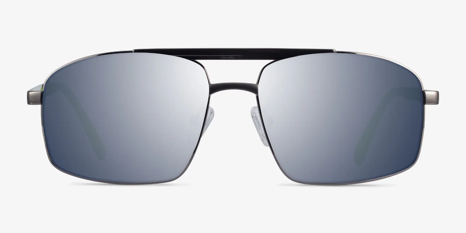 Dahab in Gunmetal / Silver Mirror, front view