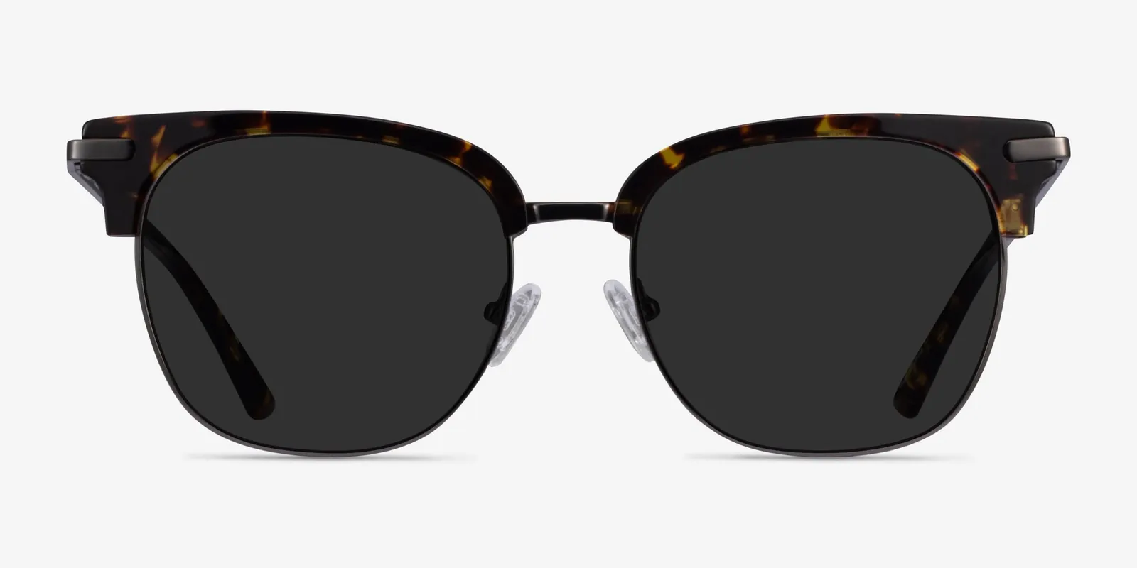 Abu Simbel in Tortoise & Gunmetal / Gray, front view